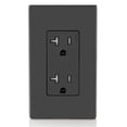 thumbnail image 3 of Enchufe eléctrico de pared Leviton T5825 20A Decora Black, 3 of 4