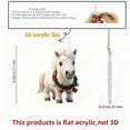 thumbnail image 3 of ToyKingdee Ornaments for Christmas Horse Year of The Horse Christmas Tree Decoration Chinese New Year Ornaments 2D Flat Shape Ornament Racing Gifts for Cowboy, Cowgirl Horses Lovers, 3 of 7