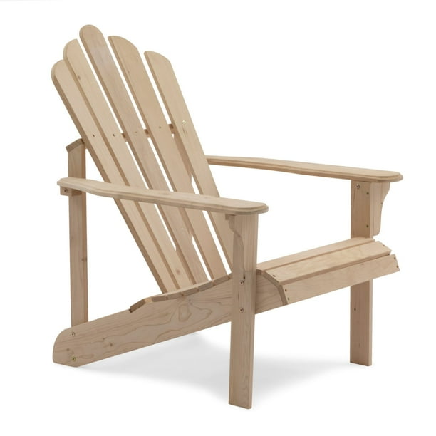 Coral Coast Hubbard Wooden Adirondack Chair Unfinished Walmart