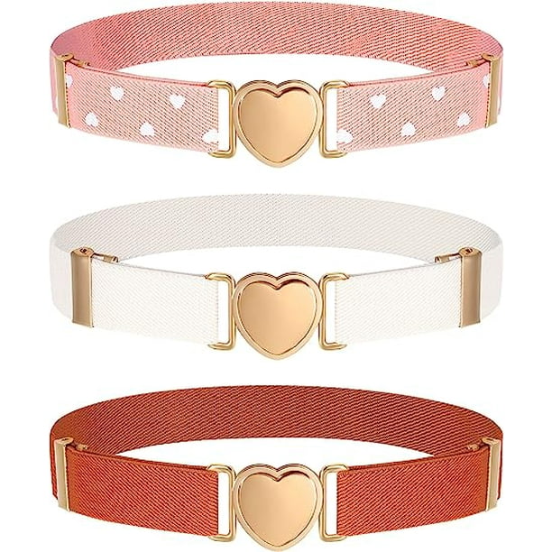 3 Pieces Girl Belts Kids Elastic Stretch Belt Adjustable Stretch Belts  Elastic Heart Kids Belt for Girls - Walmart.ca