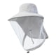 thumbnail image 2 of Sombrero para guardar abejas, sombrero de apicultor con malla, sombrero de cubo, gorra portátil, velos de protección facial, sombrero para actividades Gris claro, 2 of 8