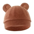 thumbnail image 4 of LNMQLPDBS Baby Sun Hat Bear Ears Infant Caps Newborn Hats for Baby Girls Summer Toddler Hats Soft Infant Beanie Caps Baby Hats 0-6 Months Multi Color for Spring Autumn Outdoor, 4 of 7