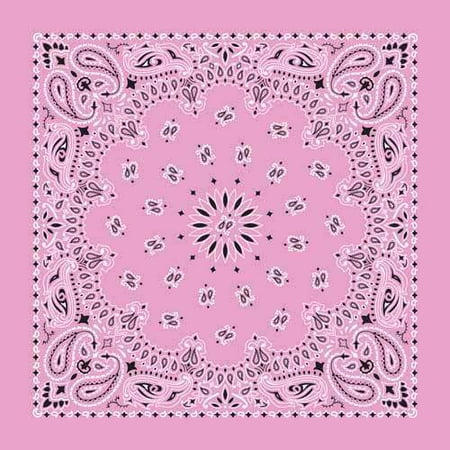 MTL® Cotton Paisley Bandana USA Made, Pink (Best Usa Made Bandanas)