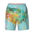 thumbnail image 4 of Lsque Mens Swim Trunks USA Tourist Map Pattern - Bathing Suit Compression Liner - Beach Swim Shorts Swimwear - (S-3XL) - Stretch Quick Dry -3X-Large, 4 of 9