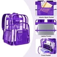 thumbnail image 2 of Clear Backpack Transparent Heavy Duty See Through Bag for College Work Travel..., 2 of 7