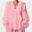 005 Pink, variant on Womens Fuzzy Cardigan Sweater Long Sleeve V-Neck Button Down Shirts Top Slouchy Furry Knit Sweaters