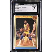 Graded 7 CGC 1988-89 Fleer All Star Magic Johnson #123 Los Angeles Lakers Basketball Card