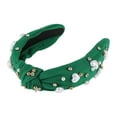 thumbnail image 4 of Unique Bargains 1 Pc Headband Knotted Hair Accessories for Women Deep Green, 4 of 5