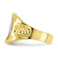 thumbnail image 4 of 10K Two-Tone Gold Ring Band Men's & Rhodium Eagle, Size 8, 4 of 5