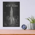 thumbnail image 4 of Luxe Metal Art 'Blueprint Map New York Chrysler Building Black' by Sue Schlabach, Metal Wall Art, 12"x16", 4 of 7