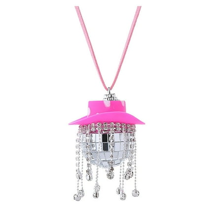 

BNisBM Discos Car Accessory Rear View Ornament Cowboy Hat Discos Car Charm AccessoriesWomen Household Props Ornament Hot-Selling Model