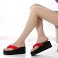 thumbnail image 3 of WIZUTIZ Shower Shoes Women Athletic Soft Slide Sandals Women Summer Slippers Wedge Sandals Platform Heels Slide Sandals BOHO Knitted Beach Slide Sandals Indoor Slippers Gifts for Her, 3 of 6
