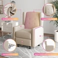thumbnail image 4 of MUZZ Swivel Glider Push Back Recliner,Single Adjustable Reclining Chair with Breathable Durable Fabric for Living Room, Guest Room,Home Theater,Den,Office and Bedroom, Beige, 4 of 7