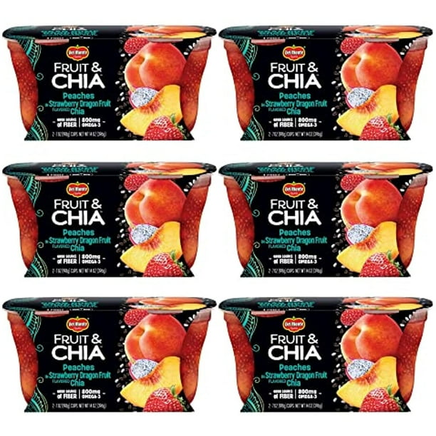 Del Monte Fruit And Chia Fruit Cup Snacks, Peaches In Strawberry Dragon