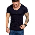 thumbnail image 4 of Manga Corta Camisetas Hombre Cuello V Slim Fit Comoda 2 Pcs, 4 of 6