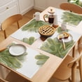 thumbnail image 5 of Sage Green Gold Placemats Set of 6 Aesthetics Flower Boho Watercolor Art Place Mats Indoor Wipeable Table Mats Washable Cloth Dining Table Placemats for Kitchen Holiday Party Home Decor 13x19 Inch, 5 of 9