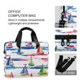 thumbnail image 4 of FORMRS 16" Laptop Bag Carrying Sleeve Case with Handle Travel Shoulder Briefcase, Hand Drawn Sailboats, 4 of 8