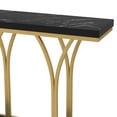 thumbnail image 6 of Uforic Modern Console Table with LED Lights, Faux Marble Entryway Side Table, Gold & Black, 6 of 8