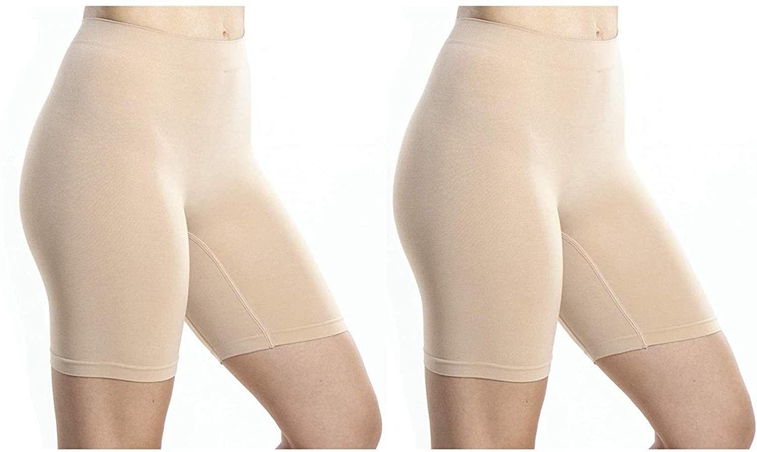 Ever Essential Nude SlipShorts Under Dresses, Women Spandex Biker Anti  Chafing Shorts 