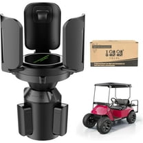 10L0L Universal Golf Cart Cup Holder, Adjustable Base Heater Propane Cup Holder for Yamaha EZGO Club Car, Golf Cart Accessories, Black