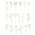 thumbnail image 2 of Dserhfy Wood Wildflower Decor Colorable Floral Cutouts Signs with Stem Boho Wood Flower Bouquet for Home Birthday Holiday Art DIY Nursery Bedroom Decoration, 2 of 8