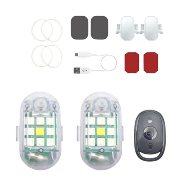 Almencla 2 Pieces LED Strobe Lights Anti Collision Light for Aircraft Motorcycle