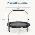 thumbnail image 4 of GIANNA 48" Collapsible Mini Trampoline, 330lbs Maximum Load Capacity, with Foam Handles, Exercise Trampoline Suitable for Adult Fitness, Kids, Indoor Outdoor, Blue, 4 of 7