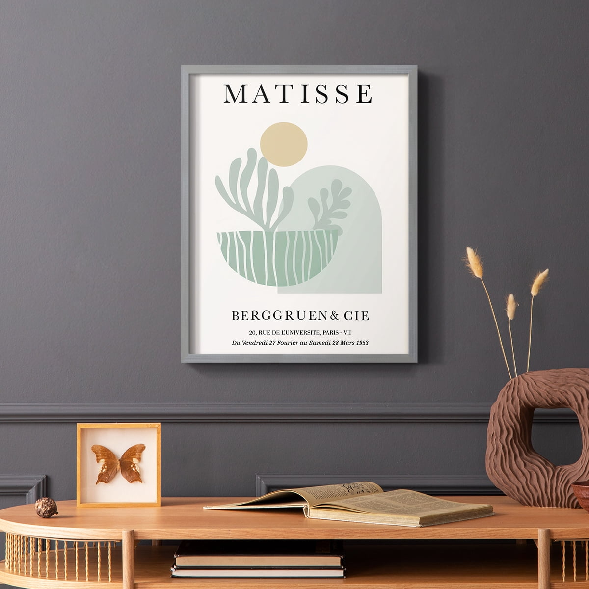 Matisse CLXXXII Framed Print in Gray Solid Wood 8 x 10 Framed Print