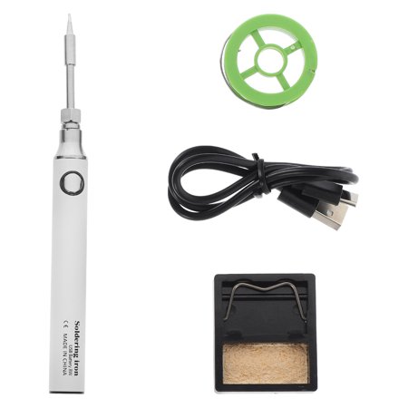 

Mini Welding Pen Chargeable Tools Soldering Iron Kit for Electronics Cordless White