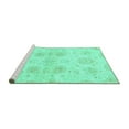 thumbnail image 2 of Ahgly Company Machine Washable Indoor Rectangle Oriental Turquoise Blue Traditional Area Rugs, 3' x 5', 2 of 4