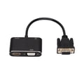thumbnail image 1 of Adaptateur 2 en 1 Séparateur VGA vers VGA Interface Multimédia Haute Définition Adaptateur Haute Résolution Accessoires Informatiques Stables, 1 of 7