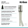 thumbnail image 5 of KRAUS Dishwasher Air Gap in Spot Free all-Brite Stainless Steel, 5 of 7