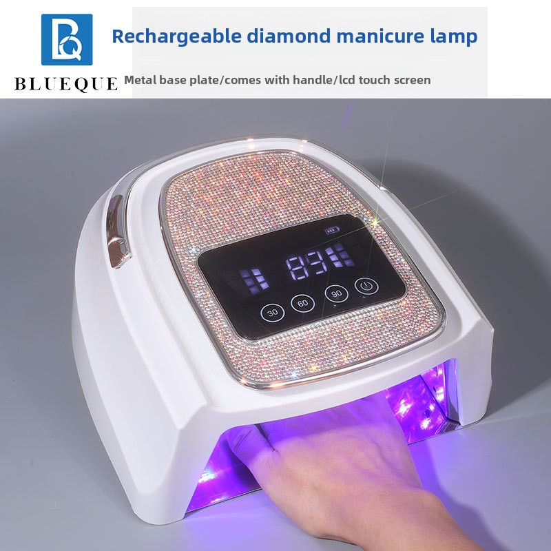 Rechargeable Portable Nail Lamp - UV/LED Nail Dryer with Reflective Interior, 48W Fast Curing for Gel Polish, Compact Design for Home & Travel Use