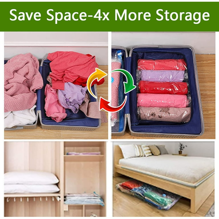 Space Saver Bags Set Compression Storage Bags for Comforters and Blankets, Vacuum  Sealer Bags for Clothes Storage, Hand Pump Included