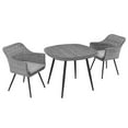thumbnail image 3 of Modway Endeavor 3-Piece Rattan & Aluminum Patio Dining Set in Gray, 3 of 8