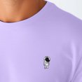 thumbnail image 5 of Dalix Astronaut Embroidered Mens Tee Cotton Casual Short Sleeve Crewneck Soft Fit in Lavender L Large, 5 of 5