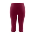 thumbnail image 4 of Hifoo Women High Waisted Yoga Pants For Workout Gym Running Side Split Design Breathable Stretchy Calf Length Leggings For Women Comfortable Activewear Solid Color Running Wear, 4 of 4