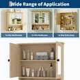 thumbnail image 4 of 22.2 Inch Mirrored Medicine Cabinet for Bathroom, Over Toilet Storage Cabinet with Adjustable Shelf, Space-Saving Wall Mounted Bathroom Cabinet Organizer, 4 of 7