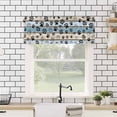 thumbnail image 4 of Blue Cat Paw Print Kitchen Valances for Windows 42x12 Inch Kitchen Curtains Valances Rod Pocket Vintage Farmhouse Rustic Wooden Grain Bathroom Window Valances for Window Treatment Decor, 4 of 6