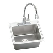 Elkay Dlr252210c Lustertone 25" Drop In Laundry Sink - Lustrous Highlighted Satin