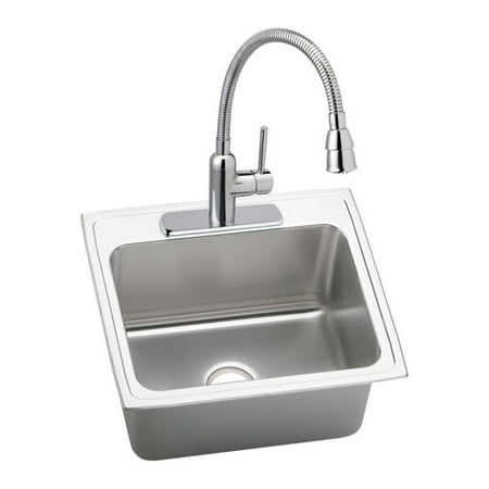 Elkay Dlr252210c Lustertone 25" Drop In Laundry Sink - Lustrous Highlighted Satin