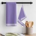 thumbnail image 3 of Purple Greek Key Kitchen Towel Dish Cloths Set of 2, Microfiber Soft Kitchen Hand Towels, Geometric Greece Ancient Farmhouse Geo Absorbent Quick Drying Dishcloths 18 x 28 Inches, 3 of 8