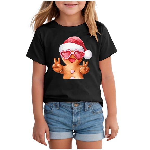 UYYX Shirts For Teens Girls Girls Tops Size 6 Girls Short Sleeve T Shirts Kids Summer Tops Crewneck Tees 7-8 Years