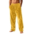 thumbnail image 3 of Men’s Velvet Casual Trousers Loose Fit Elastic Waistband Everyday Loungewear Bottoms, 3 of 6