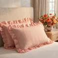 thumbnail image 4 of REGALWOVEN 2 Pcs Cotton Pillowcase,   Pillow Cases Envelope Closure, Pillow Covers for Women Men, Wrinkle Resistant Durable Pink Queen, 4 of 4