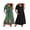 Floral Green/Black, variant on 2 Pack House Dresses for Women with Pockets Short Sleeve Moomoo Nightgown Plus Size Mumu Dress Floral Lounge Dress