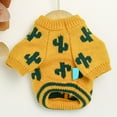thumbnail image 5 of Knitted Pullover Dog Sweater, Turtleneck Pet Cat Sweater, Cold Weather Puppy Sweater Stitching Knitwear with Leash Hole for Small Medium Dogs, 5 of 8