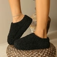 thumbnail image 2 of Cotton House Slippers for Women Comfortable Closed Toe Warm Fuzzy Slippers Platform Non Slip Bedroom Shoes Black Size 8.5, 2 of 7