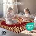 thumbnail image 4 of ODIKA 6'x9' Machine Washable Non-Slip Area Rug, Mystical Dragon Phoenix Fire Legendary Beast Floor Covering High Traffic Rug, Red, 724016, 4 of 5