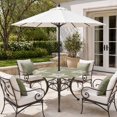 thumbnail image 2 of Round Outdoor Tablecloth with Umbrella Hole and Zipper, Sage Green Starfish Coastal Tablecloth with Elastic Waterproof, Nautical Summer Ocean Abstract Art Patio Table Covers for 36" - 44" Tables, 2 of 9